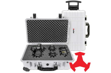 Image of Eylar 22in Carry-On Roller Hard Case Equipped w/Ragar XP Crosslinked Foam Insert, White, SA00034-WHI-RG-XP