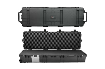 Image of Eylar 3XL 57in Waterproof Heavy Transport Stacker Roller Rifle Hard Case w/Foam, Black, SA00027