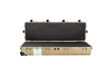 Image of Eylar 3XL 57in Waterproof Heavy Transport Stacker Roller Rifle Hard Case w/Foam, Tan, SA00027-TAN
