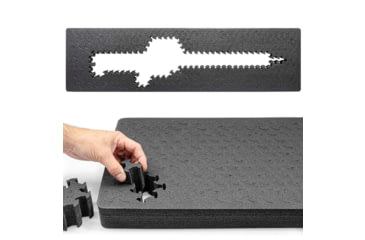 Image of Eylar 53in Hard Rifle Case Equipped w/Ragar XP Crosslinked Foam Insert, Black, SA00015-BLK-RG-XP