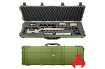 Image of Eylar 53in Hard Rifle Case Equipped w/Ragar XP Crosslinked Foam Insert, Green, SA00015-GRN-RG-XP