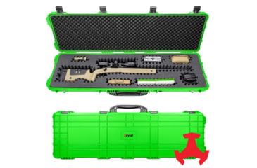 Image of Eylar 53in Hard Rifle Case Equipped w/Ragar XP Crosslinked Foam Insert, Neon Green, SA00015-NGRN-RG-XP