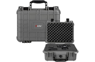 Image of Eylar Compact 13.37in Protective Gear Case Water and Shock Resistant w/ Foam, Gray, SA00001-Gra