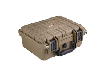 Image of Eylar Compact 13.37in Protective Gear Case Water and Shock Resistant w/ Foam, Tan, SA00001-tan