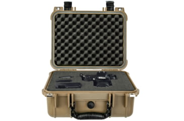 Image of Eylar Compact 13.37in Protective Gear Case Water and Shock Resistant w/ Foam, Tan, SA00001-tan