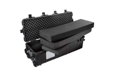 Image of Eylar Extra Large 44in Waterproof Deep Heavy Transport Stacker Roller Rifle Hard Case w/Foam, Black, SA00028