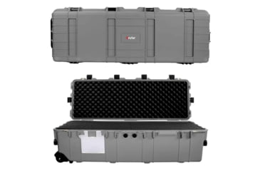 Image of Eylar Extra Large 44in Waterproof Deep Heavy Transport Stacker Roller Rifle Hard Case w/Foam, Gray, SA00028-GRA