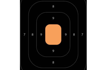 Image of EZ-Aim 15548 Splash Reactive Trainer Kit Self-Adhesive Paper Handgun Yellow Oval