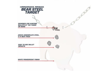 Image of EZ-Aim 15573 Shooting Silhouette Bear 0.38 Thickness White