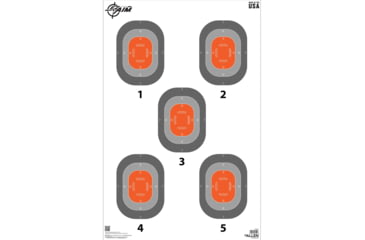 Image of EZ-Aim 5-Spot Paper Target, 23 x 35, 50-Pack, 15754