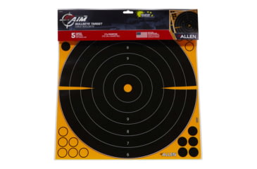 Image of EZ-Aim Adhesive Splash Bullseye Target, Orange, 17.5X17.5, 15227