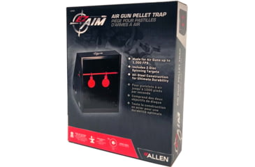 Image of EZ-Aim Air Gun Pellet, BB Shooting Target & Trap, Black, 7W x 7.5H, 15429
