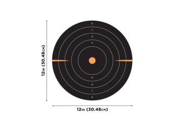 Image of EZ-Aim Allen Adhesive Paper Splash Shooting Targets Bullseye 12in Square Black/Orange 100/ct, 15305