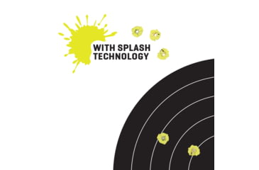 Image of EZ-Aim Allen Adhesive Paper Splash Shooting Targets Bullseye 12in Square Black/Orange 100/ct, 15305