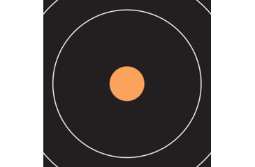Image of EZ-Aim Allen Adhesive Paper Splash Shooting Targets Bullseye 12in Square Black/Orange 100/ct, 15305