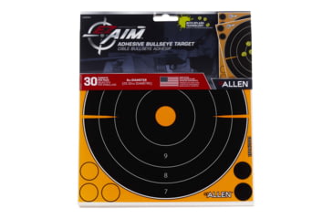 Image of EZ-Aim Adhesive Splash Bullseye Target, 6 Pack, Orange, 8X8, 15316