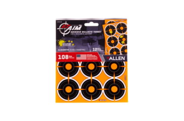 Image of EZ-Aim Allen Adhesive Splash Bullseye Target, Orange, 2X2, 15318