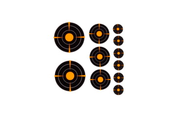 Image of EZ-Aim Allen Adhesive Splash Bullseye Variety Pack Targets, Orange, 1in, 2in, 3in, 15254