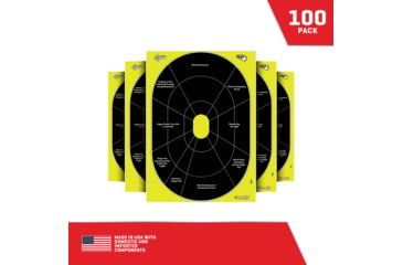 Image of EZ-Aim Allen Non-Adhesive Paper Splash Shooting Targets Handgun Trainer 12.5x18.25in Black/Chartreuse 100/ct, 15445