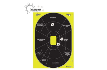 Image of EZ-Aim Allen Non-Adhesive Paper Splash Shooting Targets Handgun Trainer 12.5x18.25in Black/Chartreuse 100/ct, 15445