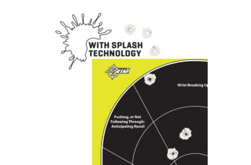Image of EZ-Aim Allen Non-Adhesive Paper Splash Shooting Targets Handgun Trainer 12.5x18.25in Black/Chartreuse 100/ct, 15445