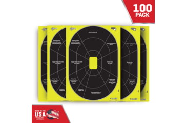Image of EZ-Aim Allen Non-Adhesive Paper Splash Shooting Targets Handgun Trainer 12.5x18.25in Black/Chartreuse 100/ct, 15445
