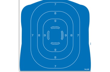 Image of EZ-Aim Allen Paper Silhouette Target, White/Blue, 23X35, 15331