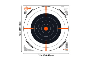 Image of EZ-Aim Allen Shooting Target Bullseye Paper Hanging, 100 Pack, 12x12in, Black/White, 15334-100