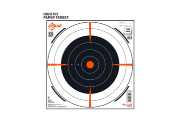 Image of EZ-Aim Allen Shooting Target Bullseye Paper Hanging, 100 Pack, 12x12in, Black/White, 15334-100