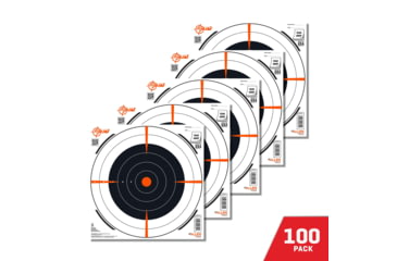 Image of EZ-Aim Allen Shooting Target Bullseye Paper Hanging, 100 Pack, 12x12in, Black/White, 15334-100