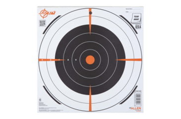 Image of EZ-Aim Allen Shooting Target Bullseye Paper Hanging, 100 Pack, 12x12in, Black/White, 15334-100