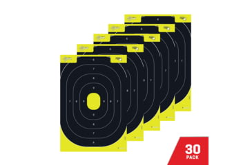 Image of EZ-Aim Allen Splash Reactive Target IPSC Silhouette Paper Hanging, 12.50 x 18.25in, 8 Pack, Chartreuse/Black, 15372-30