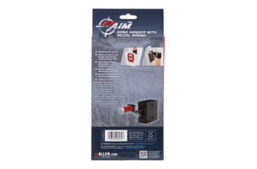 Image of EZ-Aim Allen Steel Gong Hanger Target w/Recoil Spring, 2 x 4in Mount, 2.3 lbs, Black Powder Coated, 15515