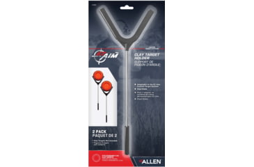 Image of EZ-Aim Clay Target Holder, Holds 4.5 Clay Targets, 2-Pack, Black, 15 in x 3.5 in, 15386