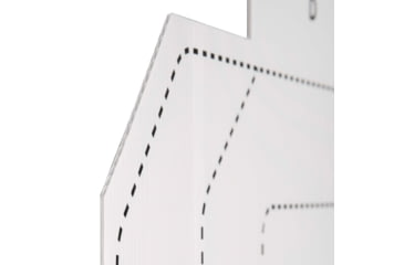 Image of EZ-Aim Coroplast IPSC Silhouette Shooting Target 18 x 30 Inches, White, Single Pack, 15575