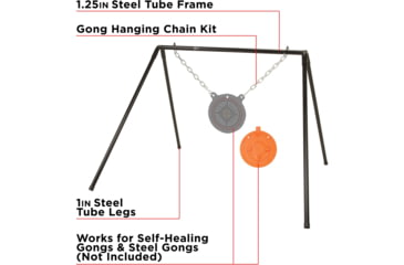 Image of EZ-Aim Custom Gong Target Hanging System, Black, 48L x 44W x 33H, 15348
