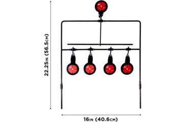 Image of EZ-Aim Deflector Resetting Spinner Target System, Black/Red, 16 in x 22.5 in, 15340