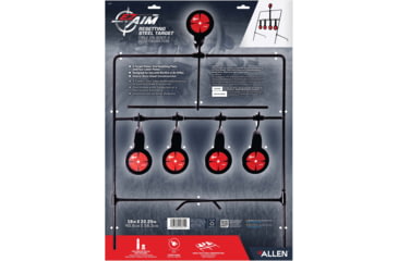 Image of EZ-Aim Deflector Resetting Spinner Target System, Black/Red, 16 in x 22.5 in, 15340