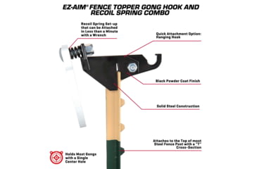 Image of EZ-Aim Fence Topper Gong Hook and Recoil Spring Combo, Multi, 15634