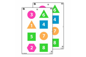 Image of EZ-Aim Fun Group Paper Shooting Targets, 12inW x 18inH, 8-Targets, Multi, 15643