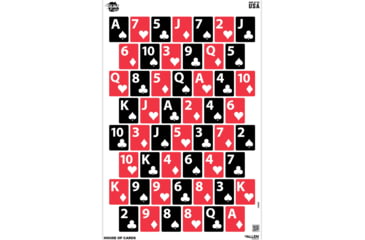 Image of EZ-Aim Fun House of Cards Game Paper Targets, 23inW x 35inH, 3-Pack, 15655