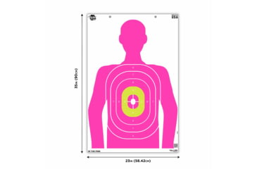 Image of EZ-Aim Fun In The Pink Silhouette Paper Shooting Targets, 23inW x 35inH, 3-Pack, Multi, 15653