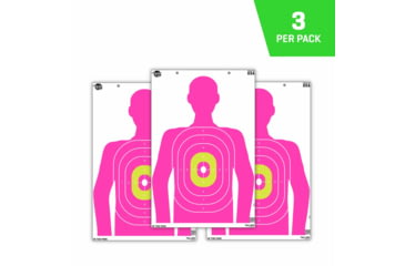 Image of EZ-Aim Fun In The Pink Silhouette Paper Shooting Targets, 23inW x 35inH, 3-Pack, Multi, 15653
