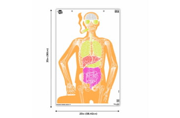 Image of EZ-Aim Fun Makin Bones About It Silhouette Paper Shooting Target, 23inW x 35inH, 3-Pack, 15656
