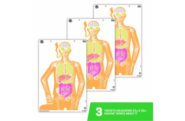 Image of EZ-Aim Fun Makin Bones About It Silhouette Paper Shooting Target, 23inW x 35inH, 3-Pack, 15656