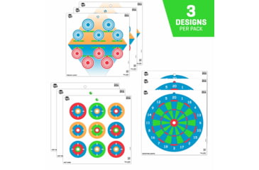 Image of EZ-Aim Fun Plinking the Day Away Paper Shooting Targets, 12inW x 12inH, 12-Pack, Multi, 15638
