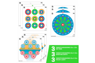 Image of EZ-Aim Fun Plinking the Day Away Paper Shooting Targets, 12inW x 12inH, 12-Pack, Multi, 15638
