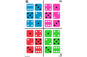 Image of EZ-Aim FUN Shootin Dice Paper Shooting Target, 23x 35,in 3-Pack, Multi, 15778