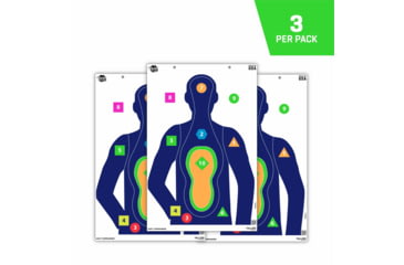 Image of EZ-Aim Fun Shot Commander Paper Shooting Targets, 23inW x 35inH, 3-Pack, Multi, 15654