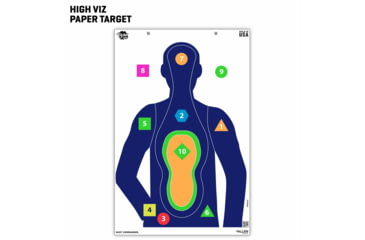Image of EZ-Aim Fun Shot Commander Paper Shooting Targets, 23inW x 35inH, 3-Pack, Multi, 15654